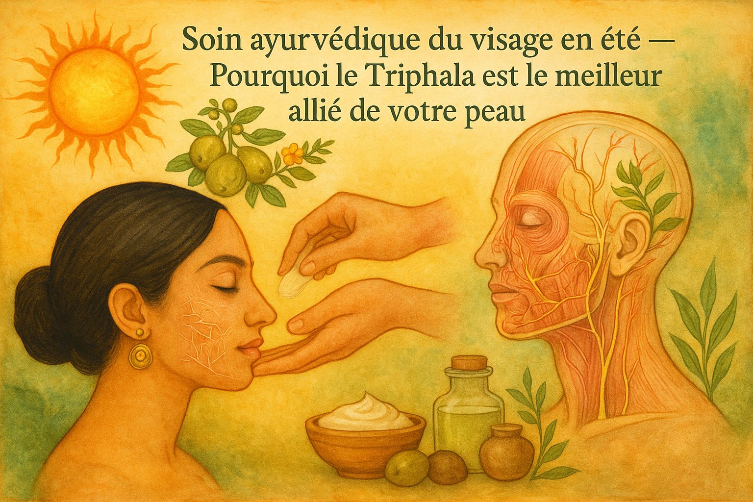 Triphala Ayurvedic summer facial for cooling and glowing skin